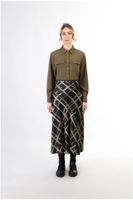 falda midi estampada pistachio check