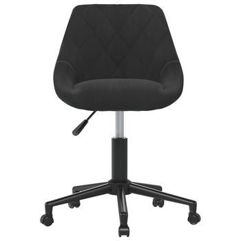 Silla De Comedor | Silla De Cocina | Mueble De Comedor Giratoria De Terciopelo Negro
