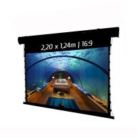 kimex pantalla de proyeccion motorizada tensionada 220x124m formato 169 con wi-fi negra