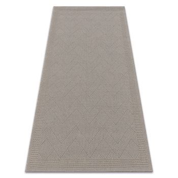 Alfombra De Lana Villa 7636/68400 Zigzag Sizal, Tejido Plano Beige Obs 120x170 Cm