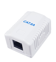 roseta de superficie equip 235215 categoria 6a 1 hembra rj45 color blanco