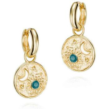 Jorge Revilla Pendientes Pendientes LUNA con piedra preciosa para mujer