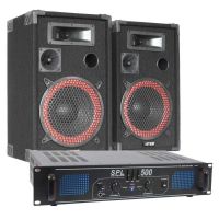 set sonido skytec spl500 500w rms altavoces 3 vias cable 10 m dj
