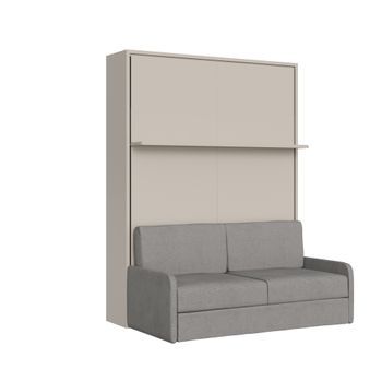 Cama Francesa Vertical Versia Sofà 140 Con Sofá Y Estante Argilla