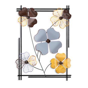 Decoración Pared De Metal Zouping 3 Multicolor 50x70x4 Cm