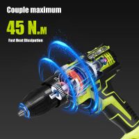 taladro de impacto electrico inalambrico de 28v kit con 48 niveles de torque destornillador electrico recargable para madera metal concreto bricolaje con 2 baterias y cargador