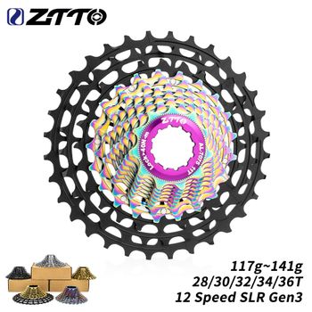 ZTTO SLR Gen3 12s Cassette de bicicleta de carretera súper ligero 116g 11-28T 11-30 11-32 11-34 11-36 146g K7 12s radios HGR universal