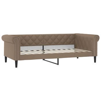 Sofá Cama | Cama Para Adultos Cuero Sintético Color Capuchino 100x200 Cm