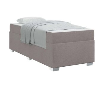 Estructura de cama individual para adultos con colchón taupé 80 x 200 cm tela