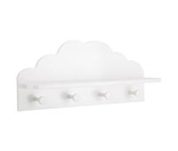 perchero 4 colgadores mdf blanco 12x48x22cm