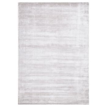 Alfombra De Viscosa Gris Claro 160 X 230 Cm Pelo Corto Sala De Estar Gesi Ii