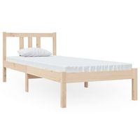 cama individual  estructura cama individual sin colchon madera maciza 75x190 cm cfw83825