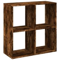 libreria divisora madera roble ahumado 695x29x695 cm