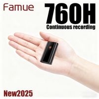 grabador de voz profesional famue 2025 nuevo grabacion de 760 horas reduccion de ruido de 90 db 32 gb sonido hd compacto audio a texto mp3