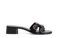 zapatilla de ante con accesorios joya black 38