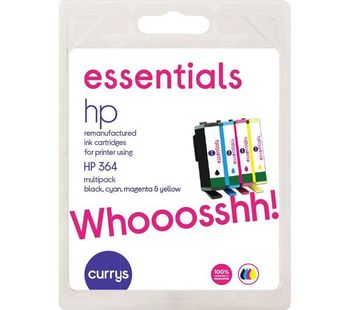 ESSENTIALS HP364 Cyan, Magenta, Yellow & Black HP Ink Cartridges - Multipack, Cyan