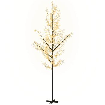 Árbol Led Con Flor De Cerezo 672 Led Blanco Cálido 400 Cm