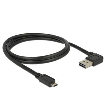 Cable USB Delock 1 m USB 2.0 A Macho a Micro-USB B Macho Negro