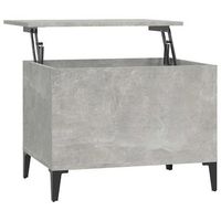 mesa de centro 445x60x45 cm madera y metal trabajados - gris
