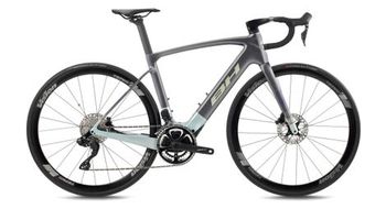 Bicicleta electrica de carretera bh irs1 carbon 1 5 shimano 105 di2 12v 630wh 700mm gris
