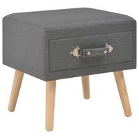 pack 2 uds mesitas de noche  mesa auxiliar  mesilla 40x35x40 cm tela gris oscuro