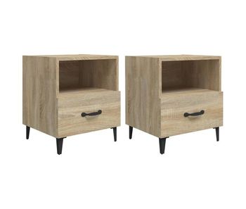 Vidaxl mesitas de noche 2 unidades madera contrachapada roble sonoma