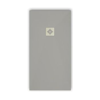 Plato De Ducha Pizarra Pure Gris  70x110 Cm Rejilla Inox