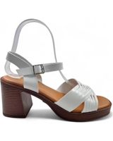 de timbos sandalia timbos 131615 blanca con tacon de madera blanco