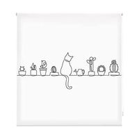estor enrollable translucido con estampado - estor tamano 170x180 - estor modelo cat  blindecor