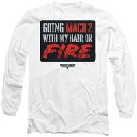 top gun camiseta manga larga mach 2 hair on fire para mujer