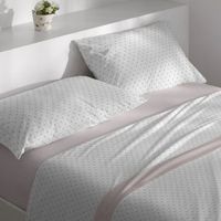 juego de sabanas velvelina floral cama de 180 cm - nude - burrito blanco