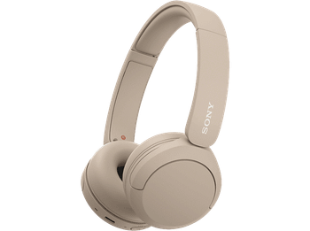 Auriculares inalámbricos - Sony WH-CH520, Bluetooth, 50 horas de autonomía, Carga rápida, 360 Audio, Conexión multipunto, Cascos estilo diadema, Beige