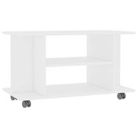 mueble de tv con ruedas madera de ingenieria blanco 80x40x45 cm vidaxl