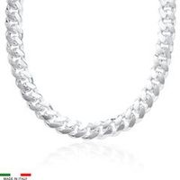 cadena barbada para hombre de plata 925 10 mm