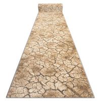 alfombra de pasillo karmel terra suelo agrietado - caramelo gris 90 cm 90x360 cm