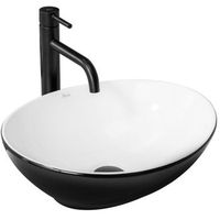 lavabo sobre encimera rea sofia white black