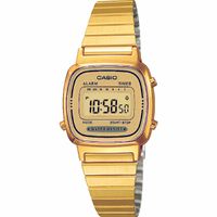 reloj casio vintage mini mujer dorado la670wega-9ef