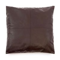 funda cojin cuero bazar bizar cuatro paneles 60x60 - chocolate