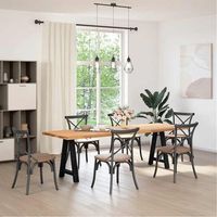 patas de mesa de centro forma a 2 uds  patas para mesa acero negro50x72-73 cm