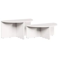 mesa de cafe 2 uds 79 x 395 x 40 cm madera maciza de pino vidaxl