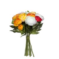 flor artificial ranunculus naranja  h22xb19xl19cm