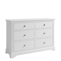 grace white 6 drawer chest