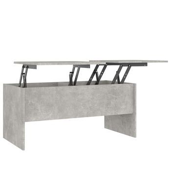 Mesa De Café - Mesa De Centro Madera Ingeniería Gris Hormigón 102x50,5x46,5 Cm
