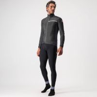 castelli squadra stretch jacket - m - light blackdark gray