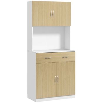 Alacena de cocina 80x40x180 cm madera natural