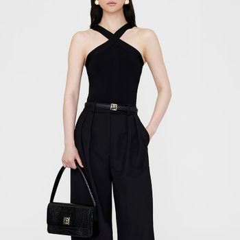 Anine Bing Brea Stretch-Jersey Top - L