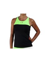 camiseta de padel endless lace mujer negro-verde