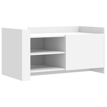Mesa De Centro De Madera De Ingeniería Blanca 100x50x50 Cm Vidaxl