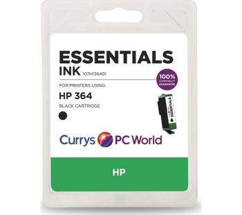 ESSENTIALS 364 Black HP Ink Cartridge, Black