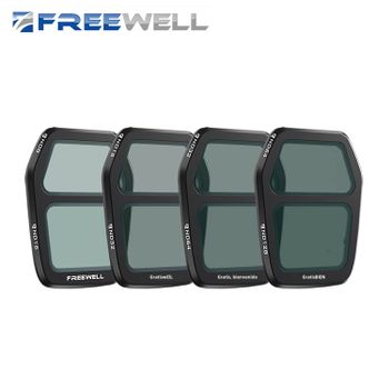 Freewell - Kit de 4 filtros ND divididos, filtro de cámara ND8 a ND128 para lentes DJI Air 3S, accesorios de fotografía